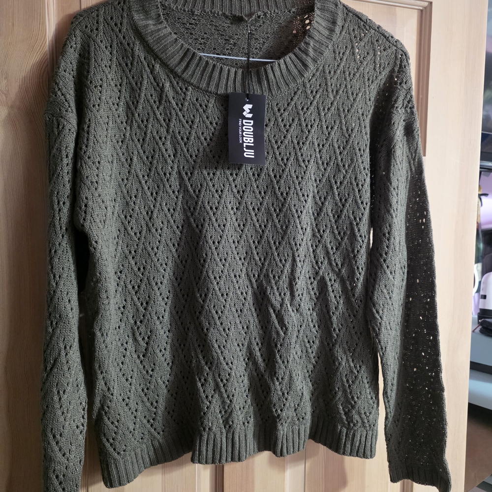 Doublju Women's Olive Sweater